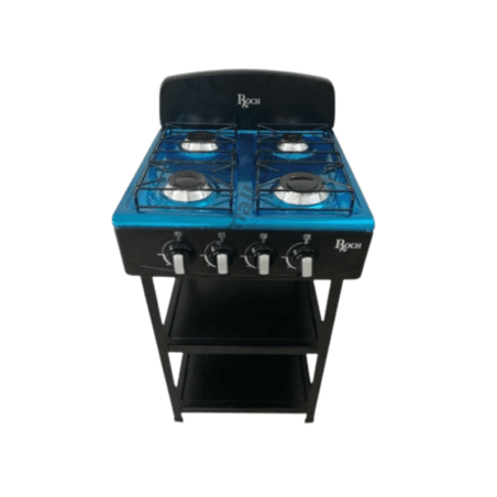 Plaque à Gaz Oscar Étagère – 4 Foyers – Allumage Manuel – Structure Métal – Garantie 6 Mois