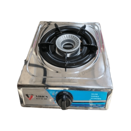 VISION Plaque à Gaz 1 Foyer Gris Métallisé