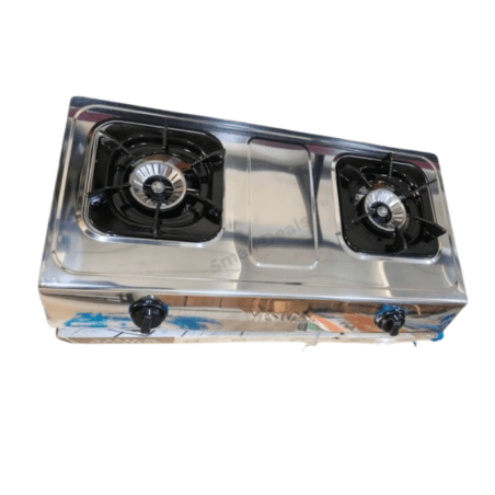 VISION Plaque à Gaz Haut de Gamme 2 Foyers Inox