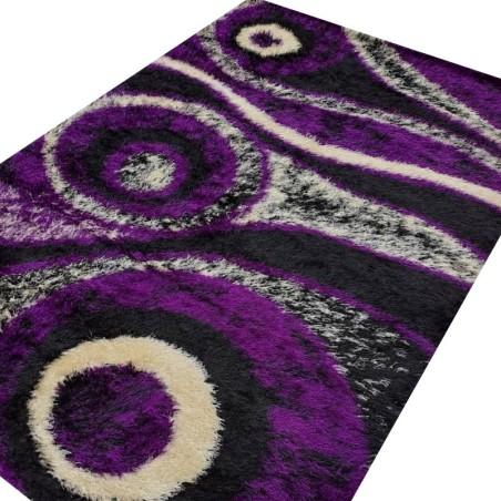 Tapis Design 0002 : Violet noir et créme 1m20 / 1m70