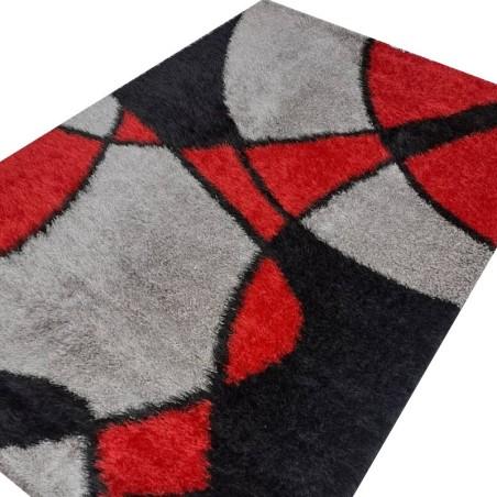Tapis design 0004 : Rouge noir 1m20 / 1m70